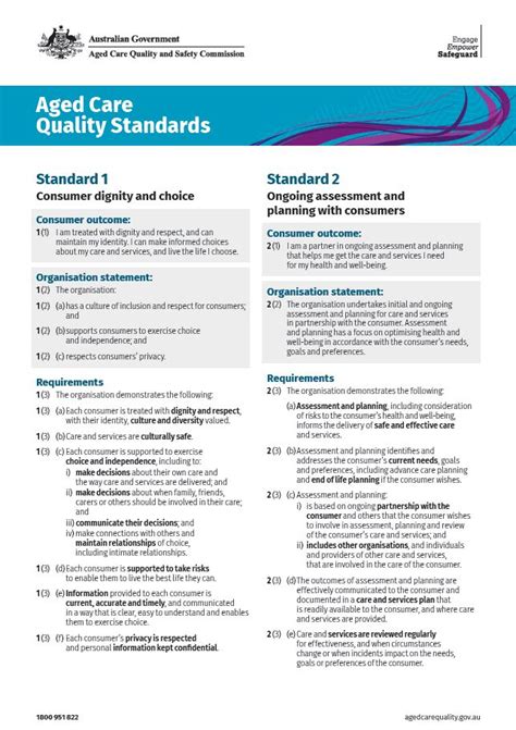 Aged Care Quality Standards Fact Sheet Aged Care Quality And Safety