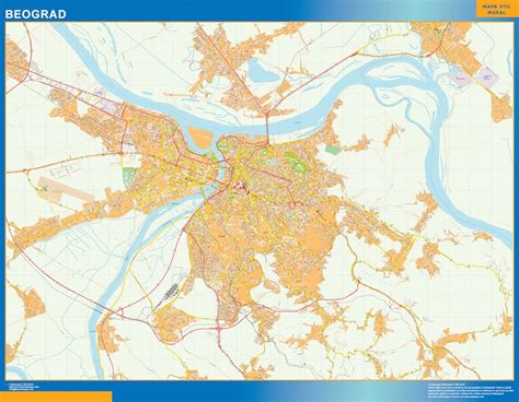 Beograd vector map | Order and download Beograd vector map