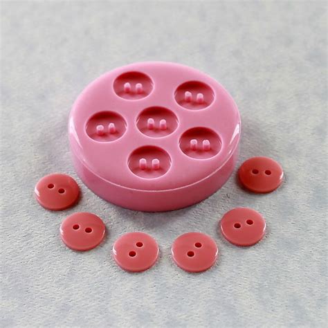 Button 6 Cavity Flexible Silicone Moldmould 12mm For By Moldmuse Resin