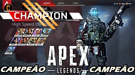 Apex Legends Campeao Da Ranqueadas Momentos Finais Da Partida Youtube