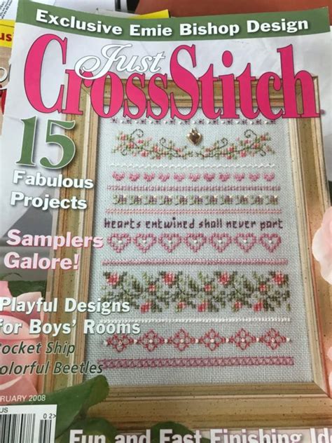 Just Cross Stitch Magazine February 2008 Stitches From The Heart