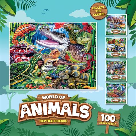 World of Animals - Reptile Friends 100 Piece Puzzle | Puzzles for Kids