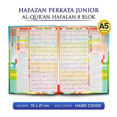 Jual Al Quran Hafalan Hafazan Junior Blok Perkata Al Qosbah Arafah