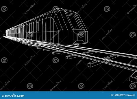 Comboio De Alta Velocidade Em Movimento Renderiza O Vetorial De D