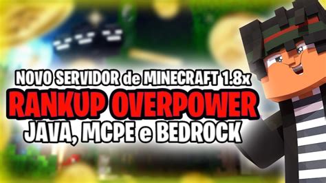 NOVO SERVIDOR De RANKUP OVERPOWER MAQUINAS FARM E PVP Para