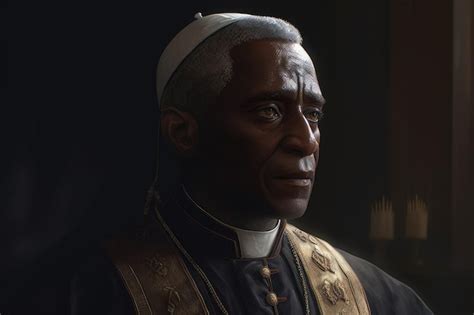 Premium Ai Image Black Pope Vatican Portrait Generate Ai