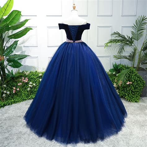 Dark Blue Tulle Long Prom Dress Evening Gown On Storenvy