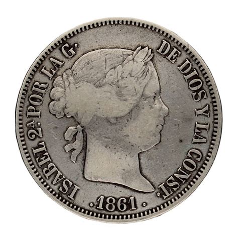 Moneda Isabel Ii Reales Plata Madrid G Andorrano