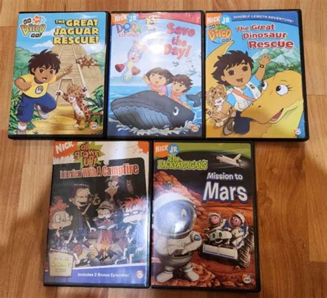 5 Nickelodeon Go Diego Go Dora Explorer Backyardigans Dvd Lot Kinder