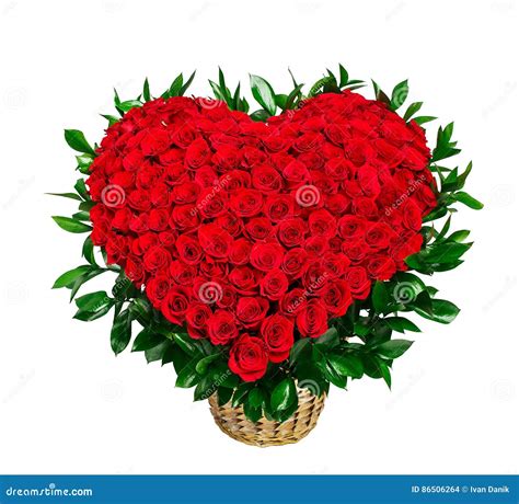 Bouquet En Forme De Coeur Des Roses Rouges Photo Stock Image Du