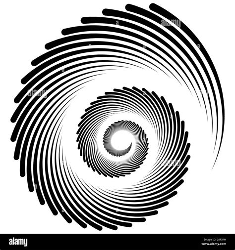 Spiral Vortex Whorl Swirl Shapes Abstract Elements Stock Vector