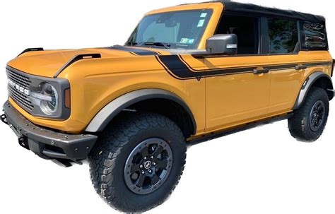 2021 Up Ford Bronco Retro Special Decor Style Sidehood Graphics Kit