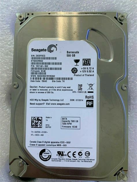 Seagate Barracuda ST500DM002 500GB SATA III 3 5 In Desktop Hard Drive