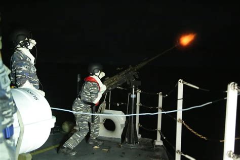 Indonesian Navy Conducts Fire Support Exercise In South Natuna Sea