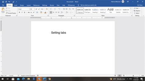 How To Set The Tabs In Your Microsoft Word Document