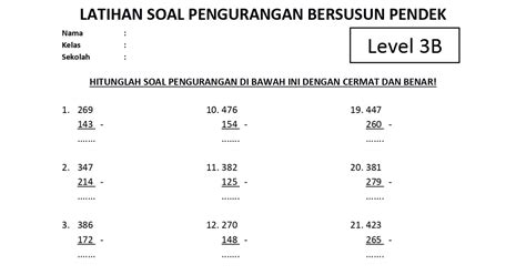 Penjumlahan Dan Pengurangan Bilangan Bulat Soal Online Matematika