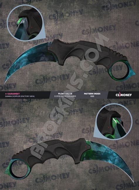 Karambit Gamma Doppler Max Cyan Patterns Broskins Cs 2 Trade And Skins