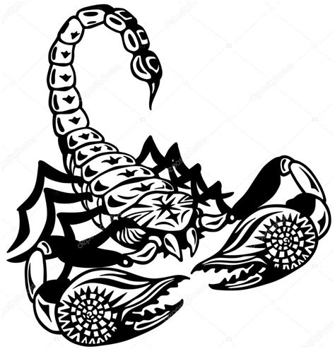 Scorpion Black White — Stock Vector © Insima 47993165