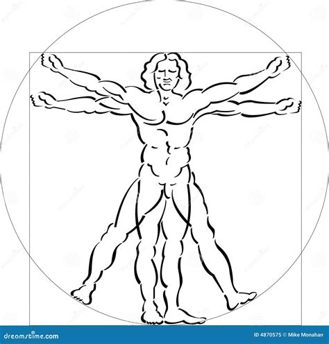 Illustration Of Vitruvian Man Editorial Image - Image: 4870575