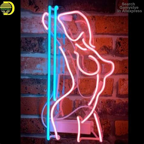 Sexy Girl Stripper Pole Dance Neon Sign Light Handmade Neon Light Sign Decorate Home Beer Bar