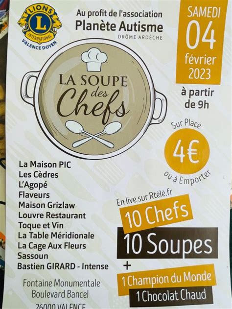 Soupe Des Chefs Valence Avec Le Lions Club