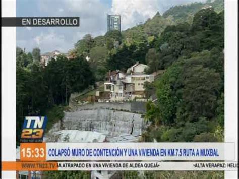 Colapsó muro de contención y una vivienda enruta a Muxbal YouTube