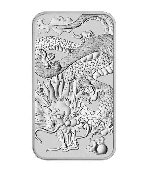 Dragon 2022 1oz Silver Rectangle Bullion Coin Perth Mint