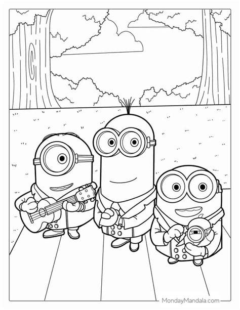 Simple Minion Coloring Pages For Preschoolers