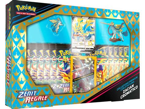 Pokemon Collezione Premium Statuina Zacian Zamazenta Crom Zenit Regale