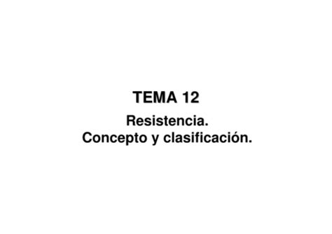 Concepto Resistencia Pdf