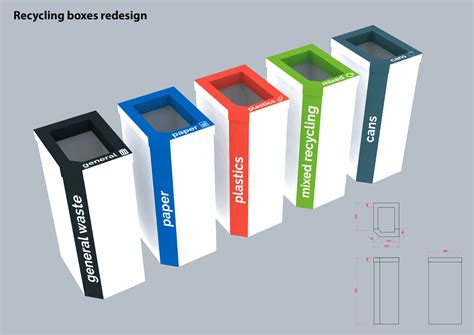 Cardboard Recycling Bins Set Of 5 Cb030z