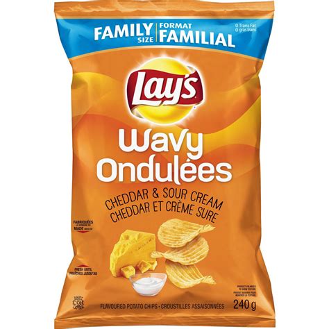 Lay S Wavy Cheddar Sour Cream Potato Chips Walmart Canada