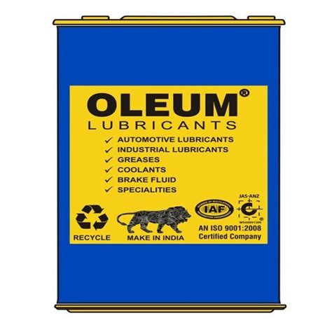 Oleum Additives Hydraulic Oil Hlp For Industrial At Rs Litre In