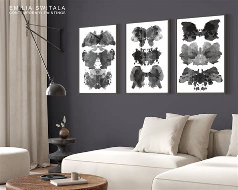 Rorschach Test Ink Blot Art Prints Medical Art Inkblot Wall Art