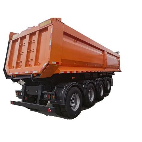 Hydraulic Cylinder 3 Axles 60 Tons End Dump Trailer Tipper Semi Truck