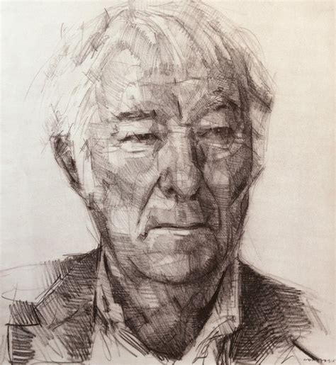 Seamus Heaney By Colin Davidson Pencil Portrait Portrait Sketches