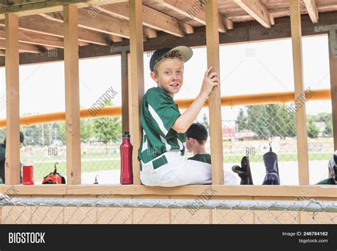 Young Boy Dugout Image And Photo Free Trial Bigstock
