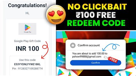 100 Google Play Redeem Code Free Redeem Code App How To Get Free