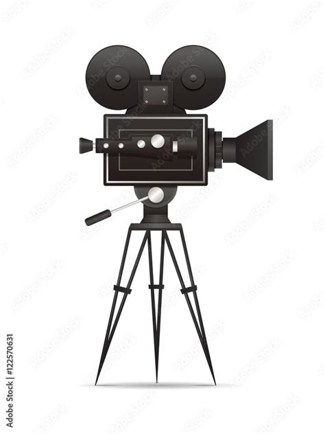 Vintage Movie Camera Vector