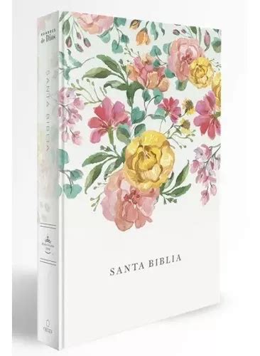 Biblia Rvr Nombres De Dios Tapa Dura Flores Naranjas Manual Pt