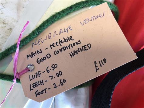 Jeckells Mainsail Luff 65m Leech 7m Foot 26m Boat Scrapyard