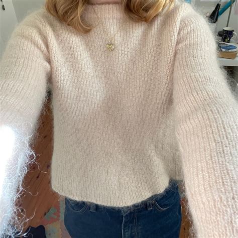 REPOP Gorman Wool Mohair Jumper Very Pale Pink Depop