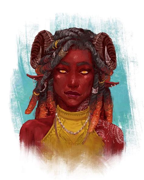 Alexdillustrations On Instagram A Tiefling Portrait Commission