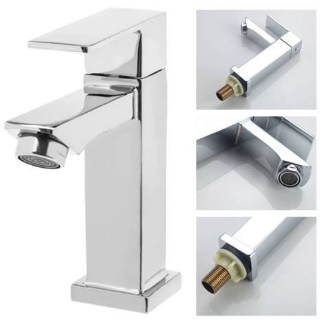 Torneira De Banheiro Lavabo Luxo Metal Cromada Moderna Curta Shopee