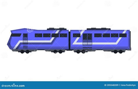 Tren Expreso De Pasajeros Vag N Metro De Dibujos Animados O Tren De