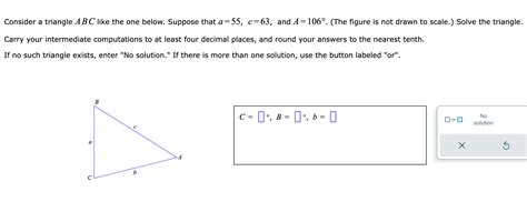 Solved Consider A Triangle Abc Like The One Below Suppose