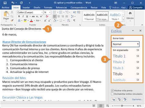 Aplicar Y Modificar Estilos Customguide