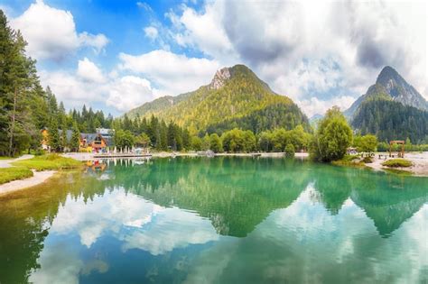 Premium Photo Incredible Landscape On Jasna Lake With Beautiful