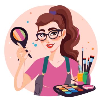 Maquillador Clipart Maquillador Con Pinzas Y Dibujos Animados De