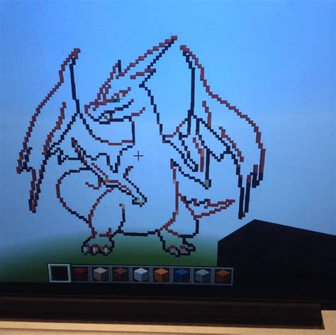 Charizard Mega Evolution Line Minecraft Pixel Art Pokémon Amino